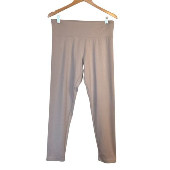 Jockey Women's Sueded Soft High Waisted Interlock 7/8 Leggings Size 14 Taupe NWT - Picture 2 of 8